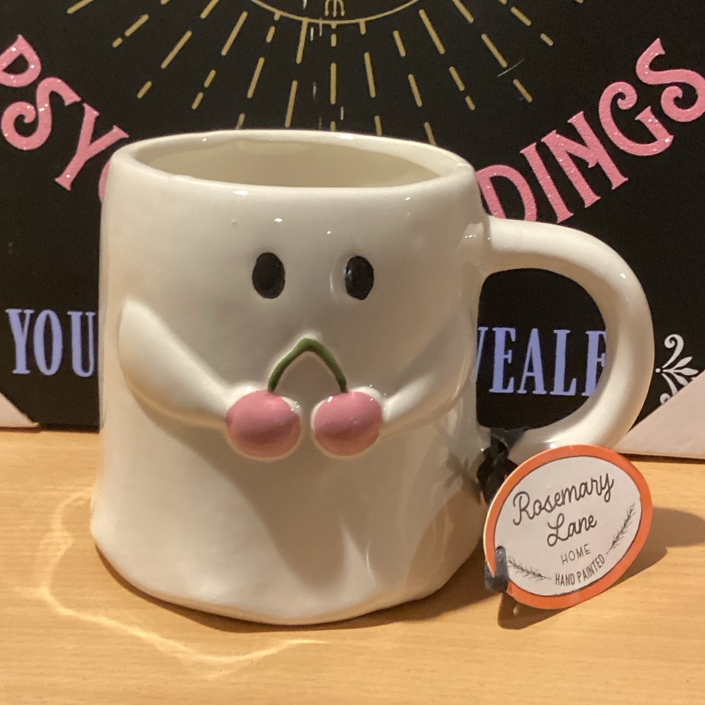 Ghost holding Cherries Mug 👻🍒